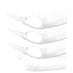 Utopia Bedding Waterproof Pillow Protectors with Zipper Standard Size (4 Pack), Terry Pillow Covers, Bed Bug and Dust Mite Proof