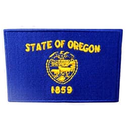 EmbTao Oregon State Flag Patch OR Embroidered Applique Iron On Sew On Emblem