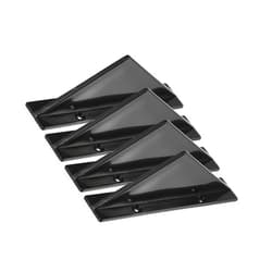 Motoforti Universal Car Diffuser Universal Shark Fin Spoilers, ABS, Black, 4 Pcs