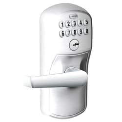 Schlage FE595 PLY 626 ELA Plymouth Keypad Entry with Flex-Lock and Elan Style Levers, Brushed Chrome