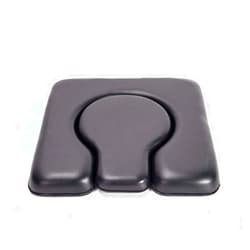 MUUL-WHCH PU Commode Seat Cushion, Black Padded Cushion for Bedside Commodes, Chair, Shower Wheelchair, C Shape
