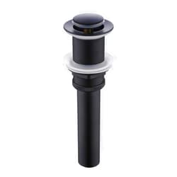 KES Bathroom Sink Drain without Overflow Pop Up Drain Assembly Vessel Sink Stopper Matt Black, S2007D-BK