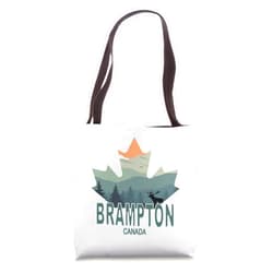 Canadian flag wilderness apparel Bramton, Ontario, Canada Tote Bag