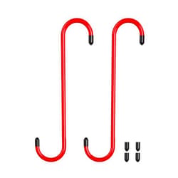 BFXM 2PCS Brake Caliper Hanger, Caliper Hangers Hooks with Rubber Tips, Durable Steel, Rust-Proof Automotive Brake Tools for Braking, Axle, Suspension(Red)