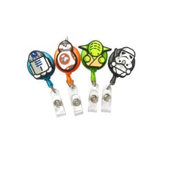 HUANGQH hqq charms 4PCS Retractable Badge Holder,Hero Badge Holder Reel Clip,Cartoon Retractable Badge Reel, Badge Reel Holder for Kids, Nurses, Name Badge Holders with Clip for Offices (2Mix)