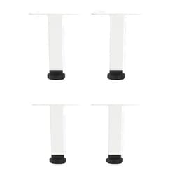 OOCCO White Cold Rolled Steel Furniture Legs/Acrylic Sofa Legs/Replaceent Table Legs/etal Furniture Legs/Adjustable Soft Chair Table Legs/Dresser Legs/with ounting Screws (300/11.8i