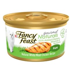 Fancy Feast Purina Fancy Feast Grain Free Wet Cat Food Pate Gourmet Naturals White Meat Chicken Recipe - (Pack of 12) 3 oz. Cans