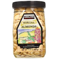 Kirkland Marcona Almonds, Roasted and Seasoned with Sea Salt, 17.63 Ounce