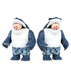MOOXI-MOC Movie Superheros Sharkman Minifigs Set,Mini Action Figures Shark King Building Block,Made for Movie Fans(2pcs)