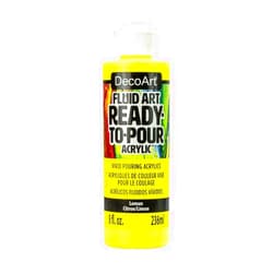 DecoArt Deco Art DecoArt FluidArt Ready-To-Pour Acrylic Paint 8oz-Lemon