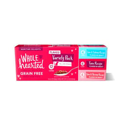 WholeHearted Grain Free Maritime Delights Flaked Wet Cat Food Variety Pack for All Life Stages 2.8 oz.