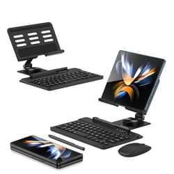 MOAITO for Samsung Galaxy Z Fold 7/6/5/4/3 Adjustable Stand for Desk, Fully Foldable & Portable Keyboard Stand, Office Mobile Phone Stand Holder with Capacitor Pen and Bluetooth Mouse & Keyboard Set