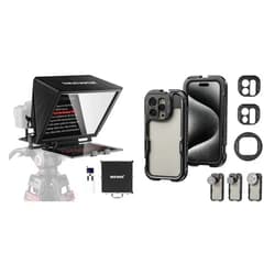 NEEWER Teleprompter X14 with RT-110 Remote & APP Control (Bluetooth Connection via NEEWER Teleprompter App), PA043 15 Pro Cage [2nd Generation] Included