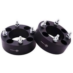 VLAOSCHI Black Forged ATV UTV 4x110 Wheel Spacers 2 Inch with 12x1.25 Studs Compatible with Yamaha Viking Wolverine YXZ1000R | CFMOTO ZForce 950 UForce 1000 - Pack of 2