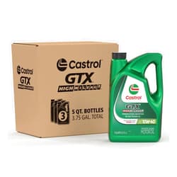 Castrol GTX High Mileage 10W-40 Synthetic Blend Motor Oil, 5 Quarts, Pack of 3