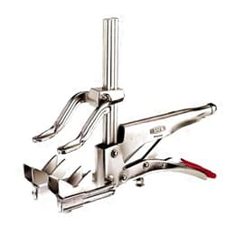 Bessey Pipe Gripping Plier and Clamp All in One - 4.5 In Jaw Capacity - 2.75 In Throat Depth - SG24-PC - Applicable for General Clamping, Metal Fabrication, Welding, Plumbing, Woodworking, & Construction
