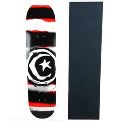 Foundation Skateboards Foundation Skateboard Deck Star and Moon Red Distress 8.0