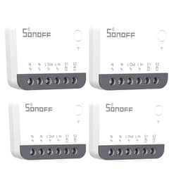 SONOFF ZigBee Smart Light Switch, SONOFF Zigbee Hub Required, Interruptor Inteligente Voice Control with Alexa & Google Home, Neutral Line Required Smart Home Device, Zigbee Switch ZBMINIR2 4-Pack