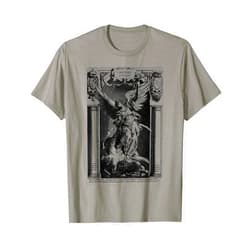 The Archangel Saint Michael The Archangel Defeating Satan Christian T-Shirt