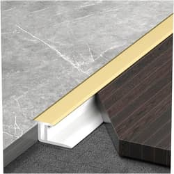 SUCHETA Threshold Strip Edging Cover Strips with Base, Doorways Metal Threshold Trim Bar, Hardwood Floor/Carpet/Laminate/Tiles Smooth Transition Strip, Cuttable