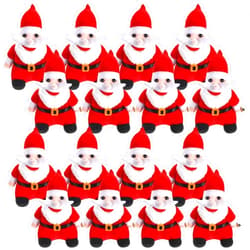 Motionchic 16 Pcs 8 Inch Christmas Plush Stuffed Santa Claus Bulk Christmas Stuffed Animals Cute Soft Plush Dolls Christmas Themed Toys Gift for Xmas Christmas Party Decoration