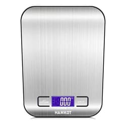 HAMKOT Digital Weight Scale for Home and Kitchen, High Precision Measurement Heavy Duty Platform Scale with Clear LCD Display Easy to Use for Baking Cooking and Dieting