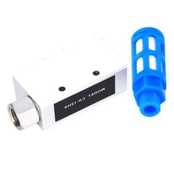 Tyenaza Vacuum Generator, CV 15HS Pneumatic Air Exhaust Vacuum Generator Ejector with Silencer, Vacuum Generator Ejector Vacuum Generator Valve