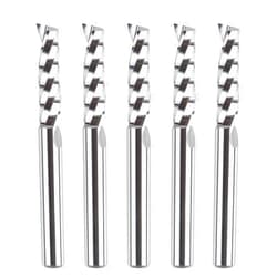 SpeTool 5PCS O Flute (Single Flute) End Mill Set 1/4