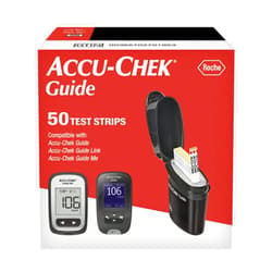 Accu-Chek Guide Glucose Test Strips for Diabetic Blood Sugar Testing (Pack of 50)
