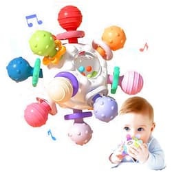 Cerbru Baby Montessori Toys for 0-6 6-12 Months, Teething Toys for Babies, Infant Toys Gifts for Boys Girls 0-3 6 9 12 Months 1 One Year Old, Newborn Essentials Must Haves