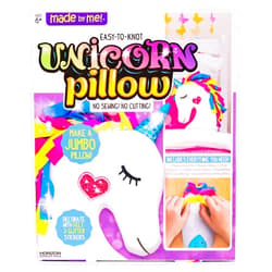 Made By Me Make Your Own Unicorn Pillow by Horizon Group USA, Unicorn Shaped DIY Decorative Pillow. Fiberfill, Glitter Stickers & Rainbow Fleece Strips Included. No Sewing Needed