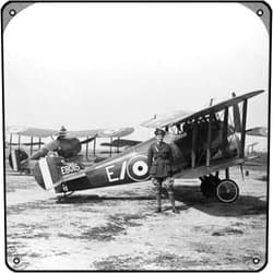 Muecddoa Sopwith Camel Aircraft Ready for a Patrol over the German Lines,World War I,C1917-C1918 Vintage Tin Sign Movie 12x12 Inch Funny Coffee Club Pub Man Cave Garage Kitchen Wall Art Decor Retro Metal sign Gift for Friends.