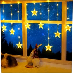 Elktry Christmas window lights with 9 stars