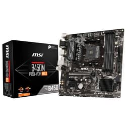 MSI B450M PRO-VDH MAX Motherboard 'mATX, AM4, DDR4, LAN, USB 3.2 Gen1, M.2, VGA, DVI-D, HDMI, AMD RYZEN 1st, 2nd and 3rd Gen Ready'