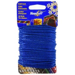 Cottage Mills Needloft Novelty Craft Cord, 20-Yard, Metallic Blue