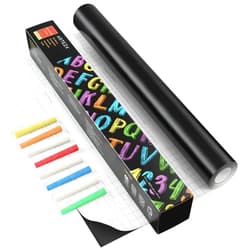 ARTEZA Black Chalkboard Peel and Stick Wall Sticker, 16 Feet x 17.7 Inches
