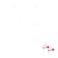 XUNICUTE Baby Bottle Cap Compatible with Comotomo 5oz and 8oz Bottles, Soft Baby Bottle Lid, 6 Count