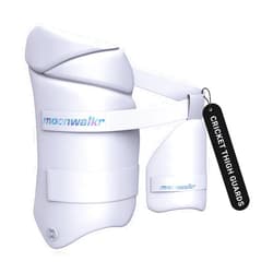 moonwalkr 2.0 Cricket Batting Combo Thigh Guard White