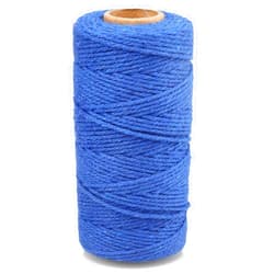 jijAcraft Blue Twine String, 328 Feet Soft Cotton Butcher Twine String for Gift Wrapping, DIY Crafts, Cooking, Home Decoration String, Art Gardening, Package