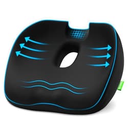 AUVON Innovative Donut Pillow Hemorrhoids Scientific Center Hole and Tailbone Cutout, Orthopedic Pain Relief Donut Seat Cushion for Coccyx, Sciatica, Postpartum Pregnancy, After Surgery Sitting Relief