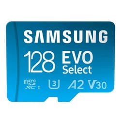 SAMSUNG EVO Select microSDMemory Card + Adapter, 128GB microSDXC, Up-to 160 MB/s, 4K UHD, UHS-I, C10, U3, V30, A2, for Mobile Phone, Smartphones, Nintendo-Switch, and Tablets (MB-ME128SA/AM)