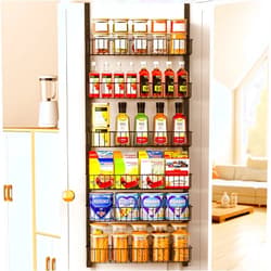 Verdenu Over the Door Pantry Organizer, 6-Tier Pantry Door Organizer Adjustable, Metal Over the Door Pantry Organizer Rack, Heavy-Duty Pantry Door Organizers and Storage for Kitchen Bathroom