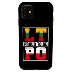 Proud to be Polish Lithuanian iPhone 11 Proud Polish Lithuanian Mix Polska and Lithuania Heritage Case