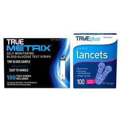 TRUE METRIX 100ct TRUE METRIX® Test Strips + 100ct TRUEplus® 30g Lancets