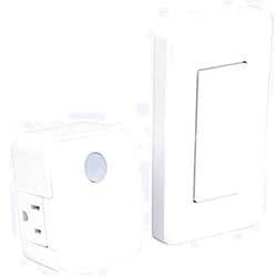 Westek Indoor Wireless Light Switch and Receiver Kit – No Wiring Required, Up To 100ft Distance – The Easy Way to Add a Switched Outlet, Ideal for Lamps,White,RFK1600LC