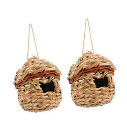 Balacoo 2pcs Bird Breeding Place Pigeon Breeding Cages Hanging Parrot House Birds Warm House Finch Bird House Hand Hanging Birdhouse Pigeon Nesting Bowls Outdoor Bird Nest Straw Grass Nest