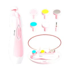 Qunlions life Baby Nail Trimmer Electric-12 in 1 Baby Nail Clippers Safe Baby Nail File Kit with a Nail Clipper, Scissor, Tweezers, and Nail Files (Pink)
