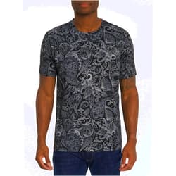 Robert Graham Men's Swanson Short Sleeve Crew Neck Graphic T-Shirt, Premium Cotton Knit Top, Classic-Fit & Richly Detailed