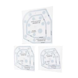 Jauarta 3 Sizes Bowl Cozy Template Acrylic Bowl Cozy Pattern Template Cutting Ruler Set,6in 8in 10in