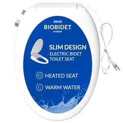 Bio Bidet BB500 Heated Electric Bidet Seat with Warm Water Wash, Night Light, Low Profile Design, Elongated